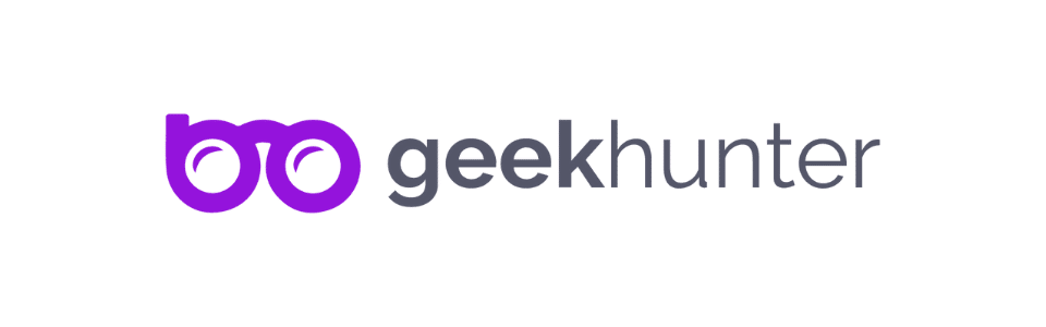 Logo da empresa que contrata para trabalhar na internet GeekHunter